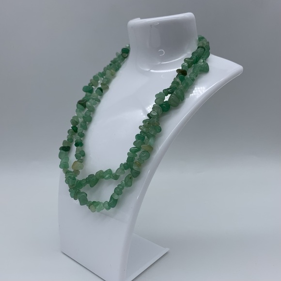 #2 Green Aventurine Natural Rough Stone Necklace - Picture 2 of 8